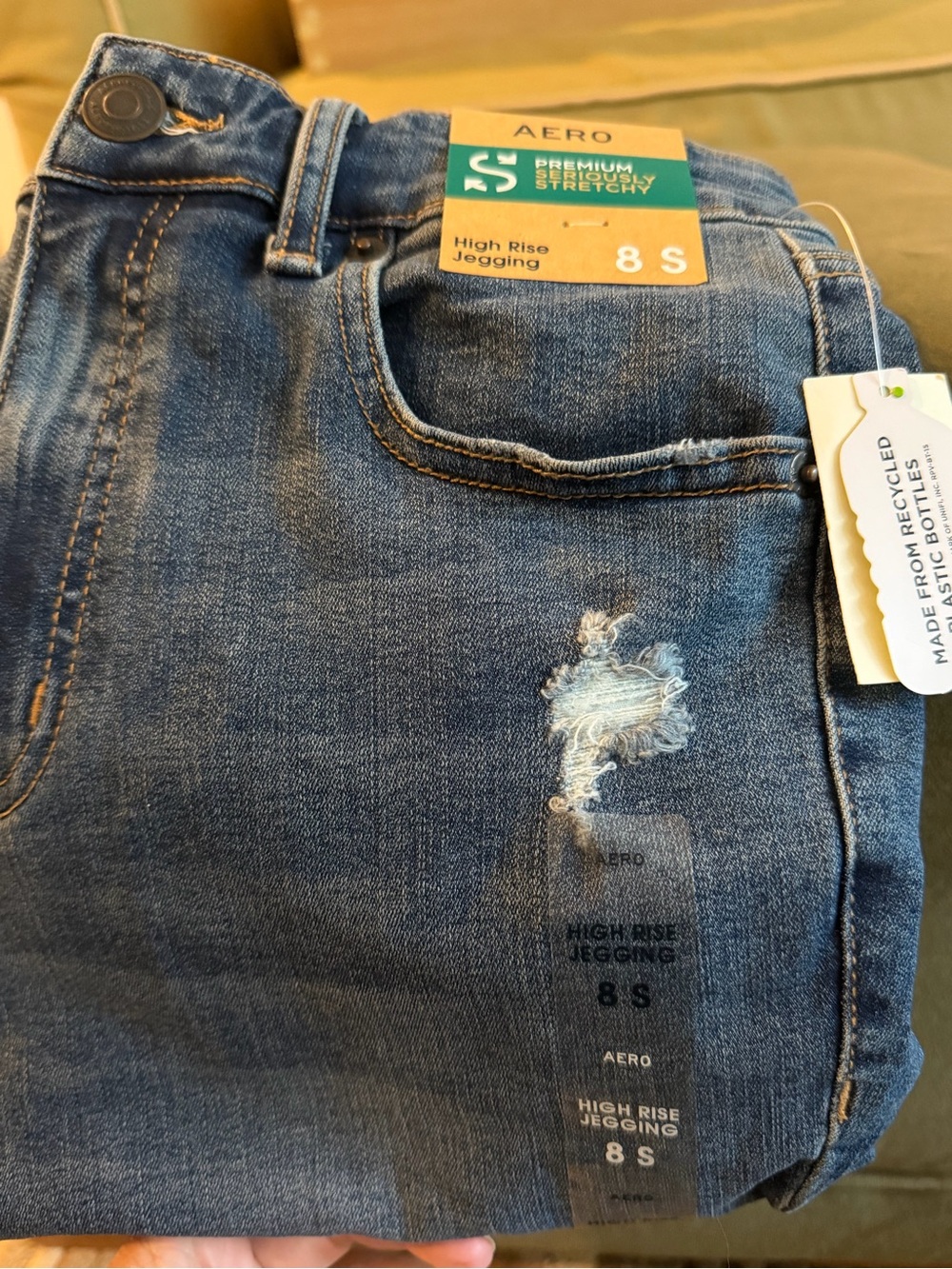 Aeropostale Blue High-Rise Skinny Jeggings